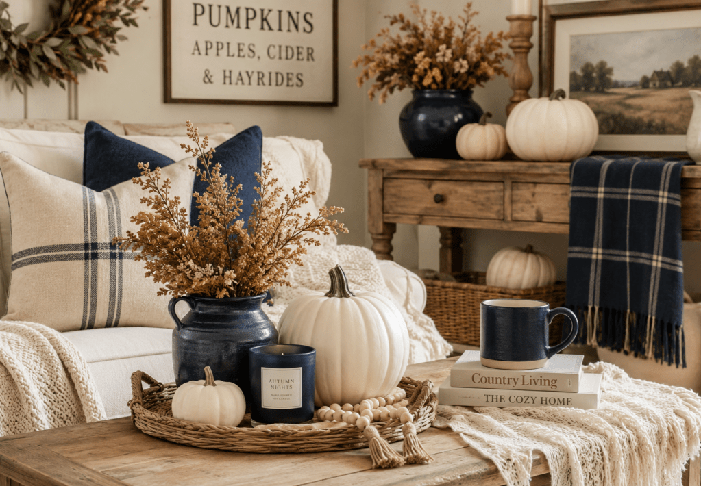 Blues of Fall Decor: Elegant Blue Autumn Decorating Ideas You’ll&nbsp;Love